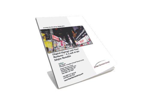 Digital Signage and Your Business - Slanted eBook Cover