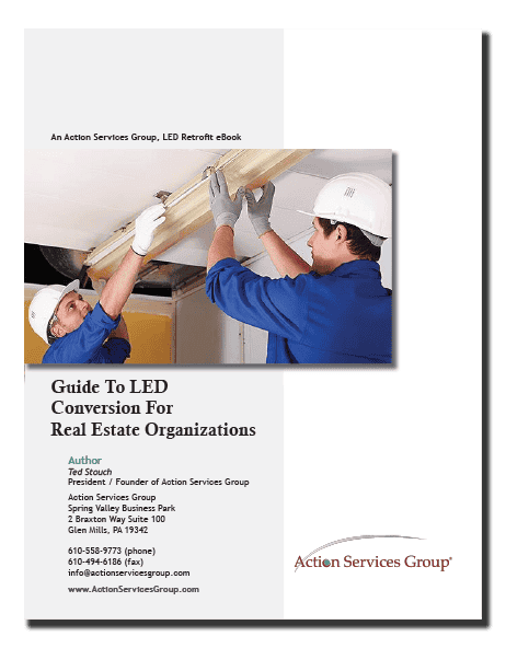 Guide To LED Conversion for Real Estate Organizations - Upright eBook Cover