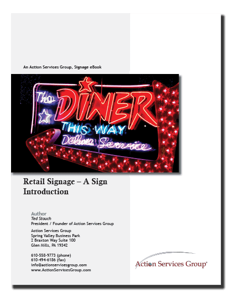 Retail Signage – A Sign Introduction - Upright eBook Cover